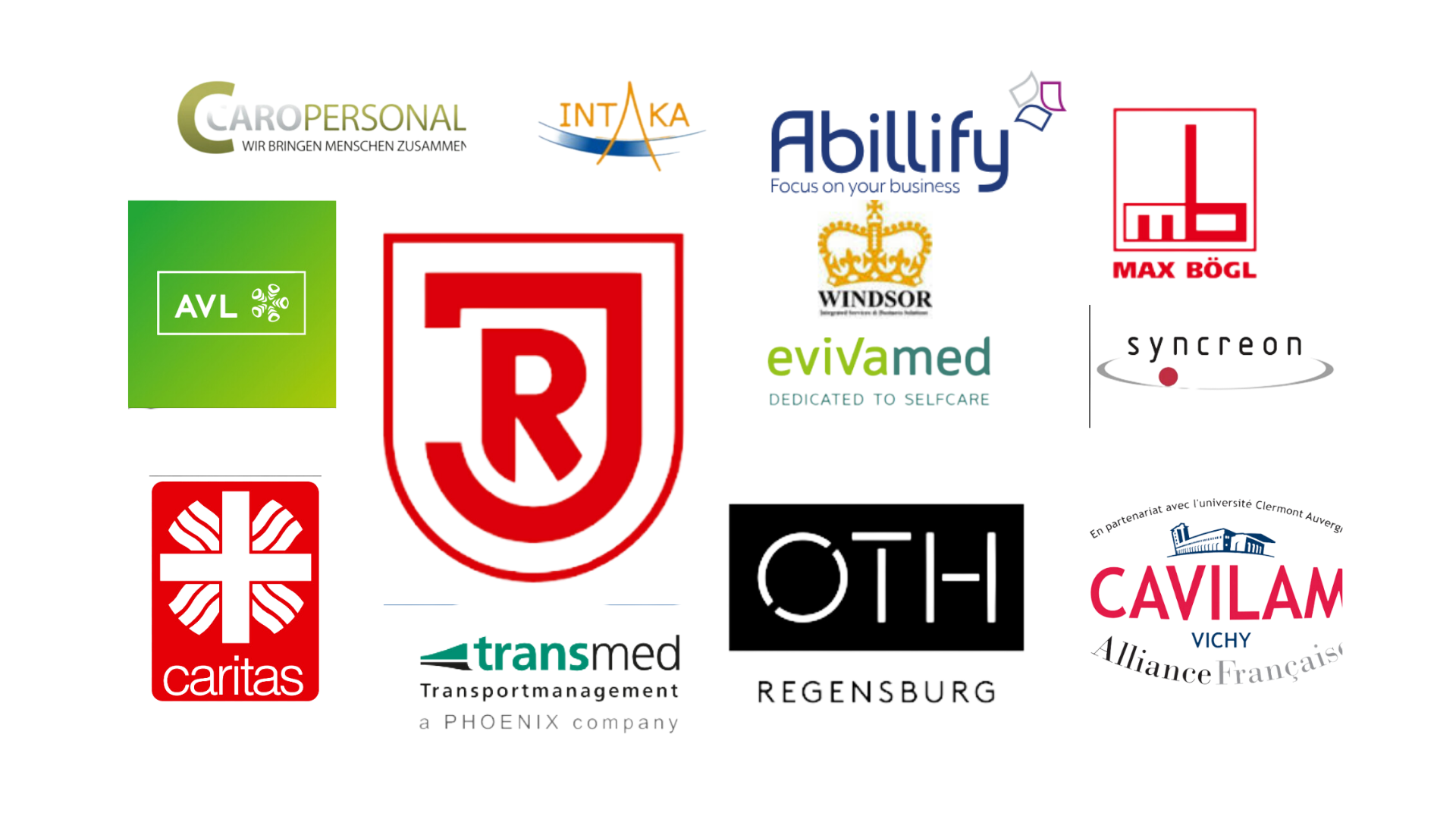 Intaka, Abillify, OTH Regensburg, Transmed, Caritas, AVL, Caropersonal, Evivamed, Cavilam, BCU regensburg